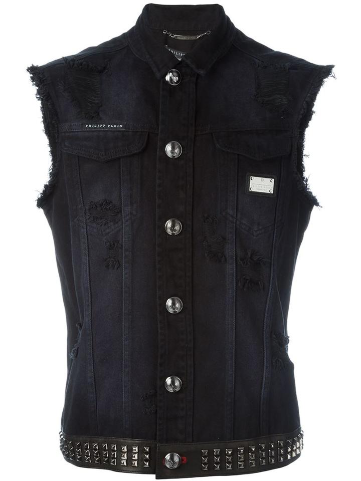 Philipp Plein 'dead Punk' Denim Gilet