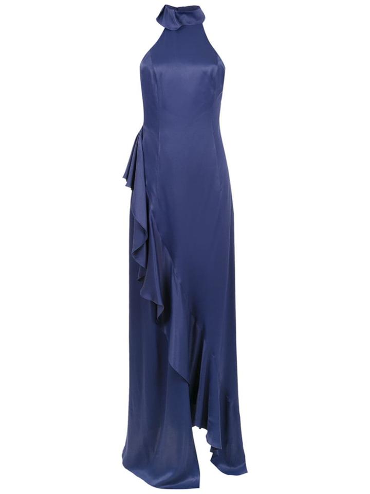 Tufi Duek Halter Neck Party Dress - Blue