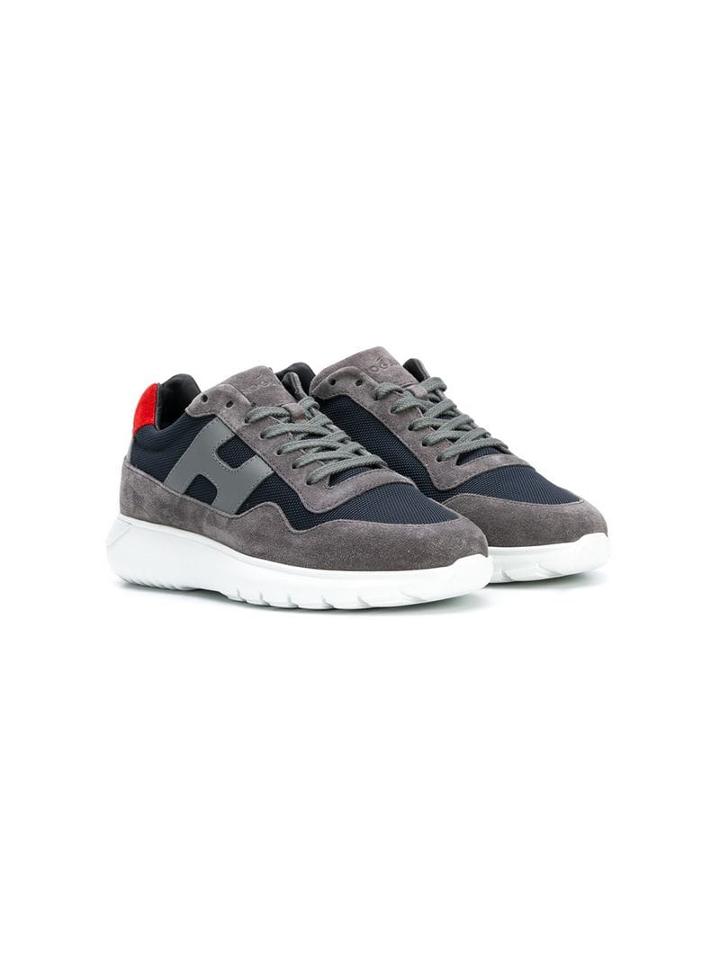 Hogan Kids Teen Logo Lace-up Sneakers - Grey