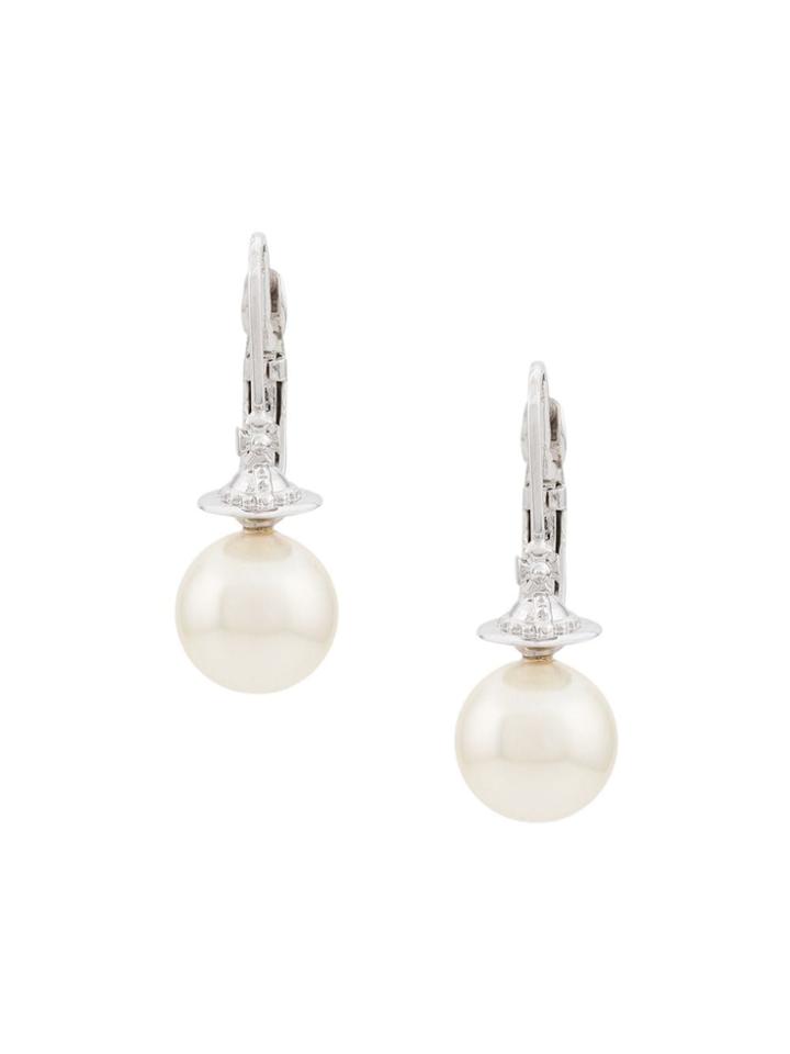 Vivienne Westwood Broken Pearl Earrings - Silver