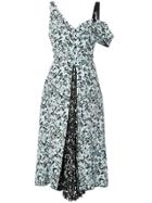 Proenza Schouler One Shoulder Floral Dress - Blue