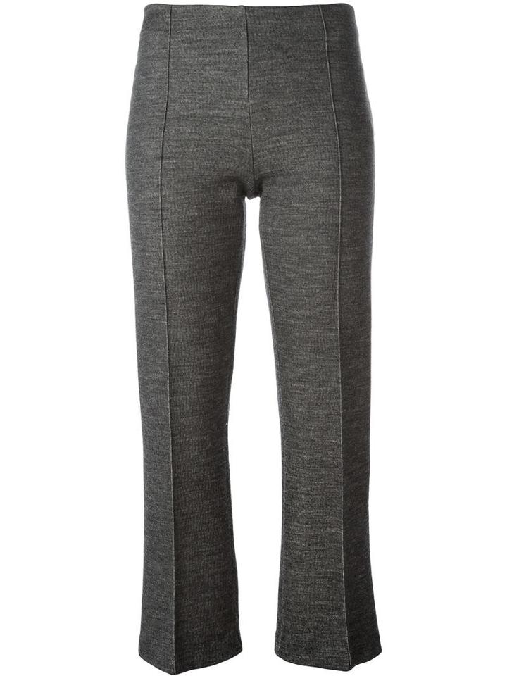By Malene Birger Cropped Tailored Trousers, Women's, Size: Medium, Grey, Cotton/acrylic/polyamide/wool