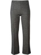 By Malene Birger Cropped Tailored Trousers, Women's, Size: Medium, Grey, Cotton/acrylic/polyamide/wool