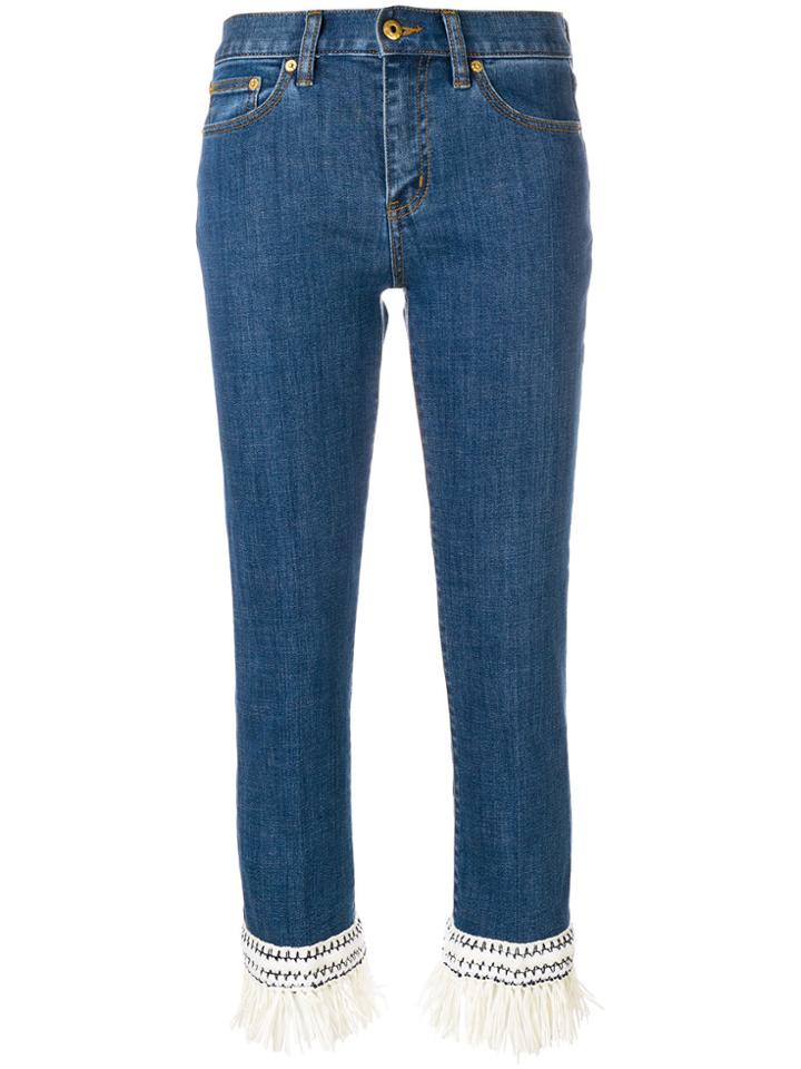 Tory Burch Cropped Connor Jeans - Blue
