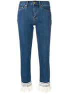 Tory Burch Cropped Connor Jeans - Blue