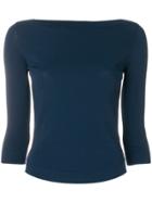Roberto Collina Slash Neck Sweater - Blue