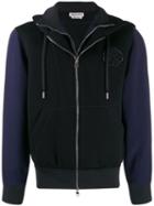 Alexander Mcqueen Layered Panelled Zip Hoodie - Black