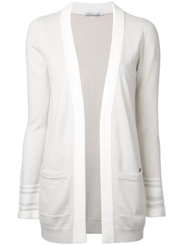 Agnona Cashmere Open-front Cardigan - Nude & Neutrals