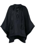 Semicouture Hooded Cape - Blue