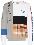 Burberry Multi Panel Crew Neck Sweater - Multicolour