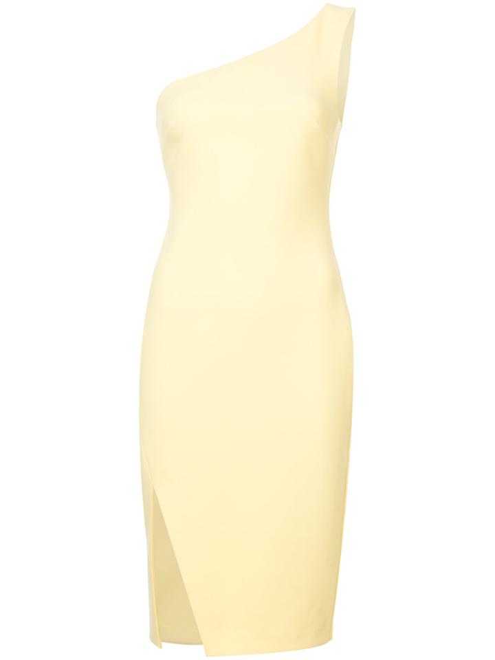 Likely One Shoulder Vented Dress - Yellow & Orange