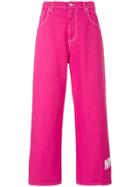 Msgm Fuchsia Flared Trousers - Pink