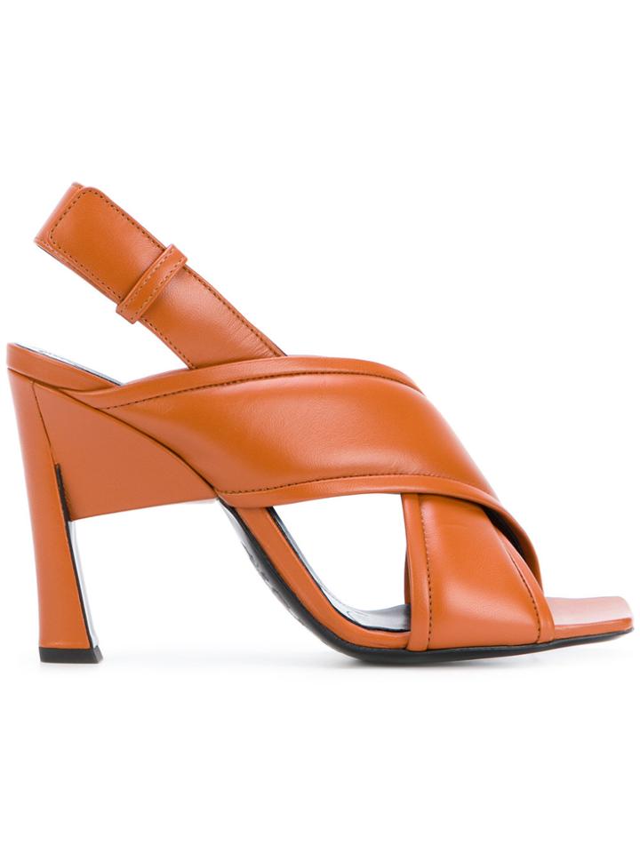 Marni Criss-cross Structural Sandals - Brown