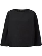 Federica Tosi - Textured Blouse - Women - Cotton/polyamide/spandex/elastane - S, Black, Cotton/polyamide/spandex/elastane