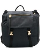 Borbonese Foldover Top Backpack - Black