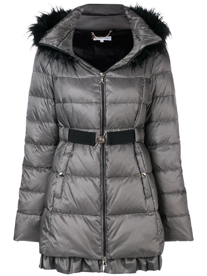 Patrizia Pepe Belted Puffer Coat - Nude & Neutrals