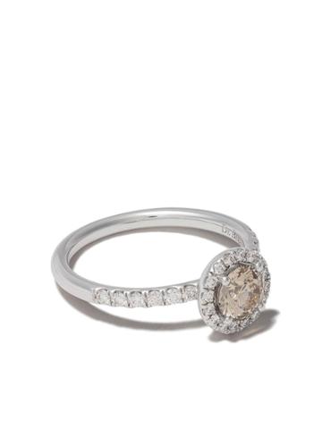 De Beers 18kt White Gold De Beers Aura Fancy Coloured Diamond Ring