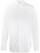 Neil Barrett Lightning Bolt Appliqué Shirt, Men's, Size: 43, White, Cotton