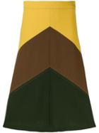 P.a.r.o.s.h. Lachix Colour-block Skirt - Yellow