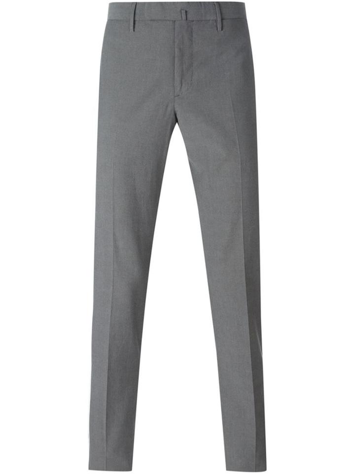 Incotex Slim Tailored Trousers, Men's, Size: 52, Grey, Cotton/spandex/elastane