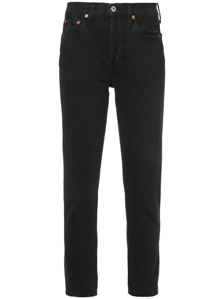 Re/done Cropped Jeans - Black