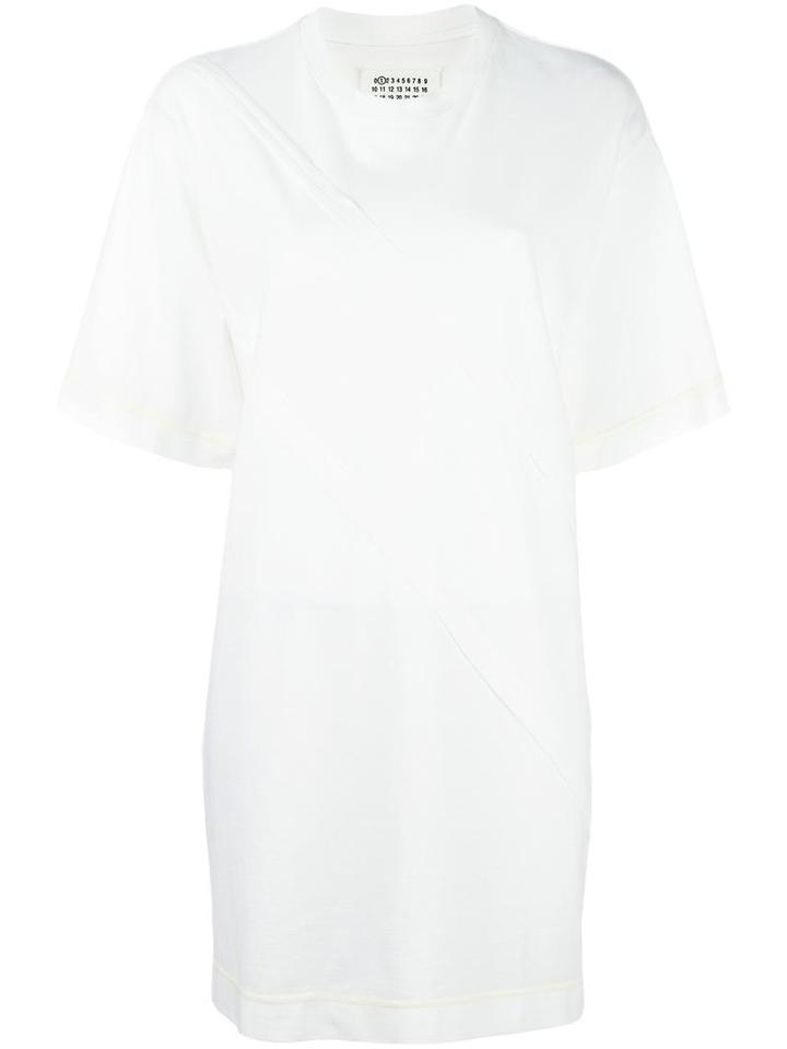 Maison Margiela Oversized Paneled T-shirt, Women's, Size: Xs, White, Cotton