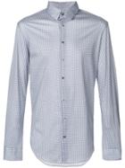 Giorgio Armani Check Print Shirt - Blue