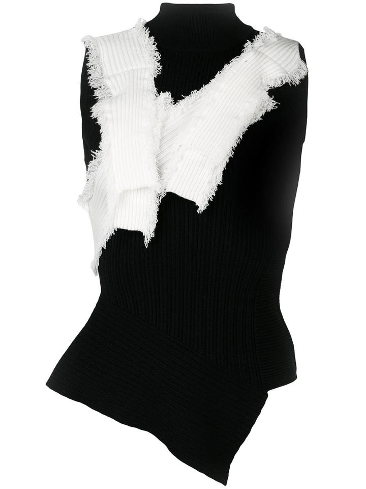 Jonathan Simkhai - Ribbed Bandage Tank Top - Women - Polyester/rayon - Xs, Black, Polyester/rayon