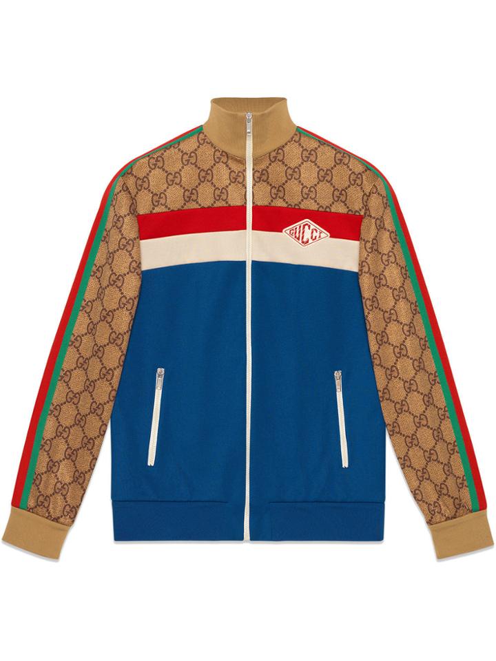 Gucci Gg Technical Jersey Jacket - Blue