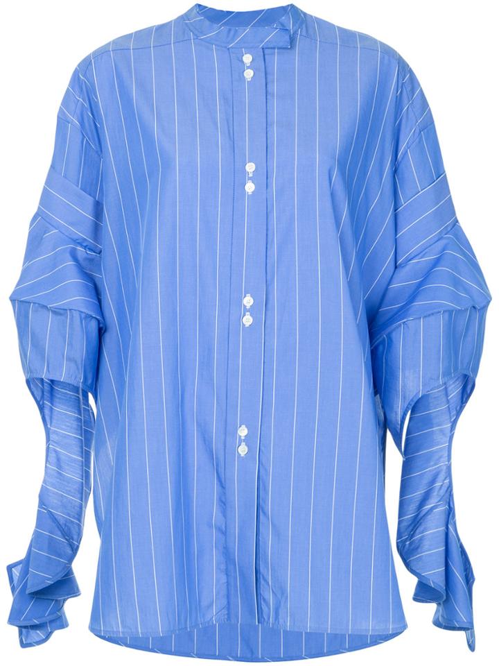 Ellery Goldman Draped Shirt - Blue