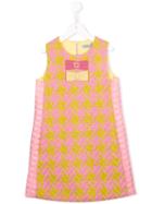 Mi Mi Sol Herringbone Patterned Dress, Girl's, Size: 10 Yrs, Pink/purple