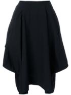Comme Des Garçons Draped Full Skirt - Black