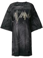 Balmain Oversized Distressed T-shirt - Grey