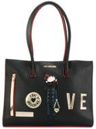 Love Moschino - Love Shoulder Bag - Women - Polyurethane - One Size, Black, Polyurethane