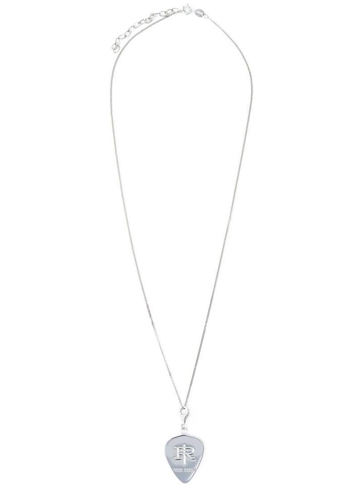 True Rocks Plectrum Necklace, Adult Unisex, Metallic, Silver