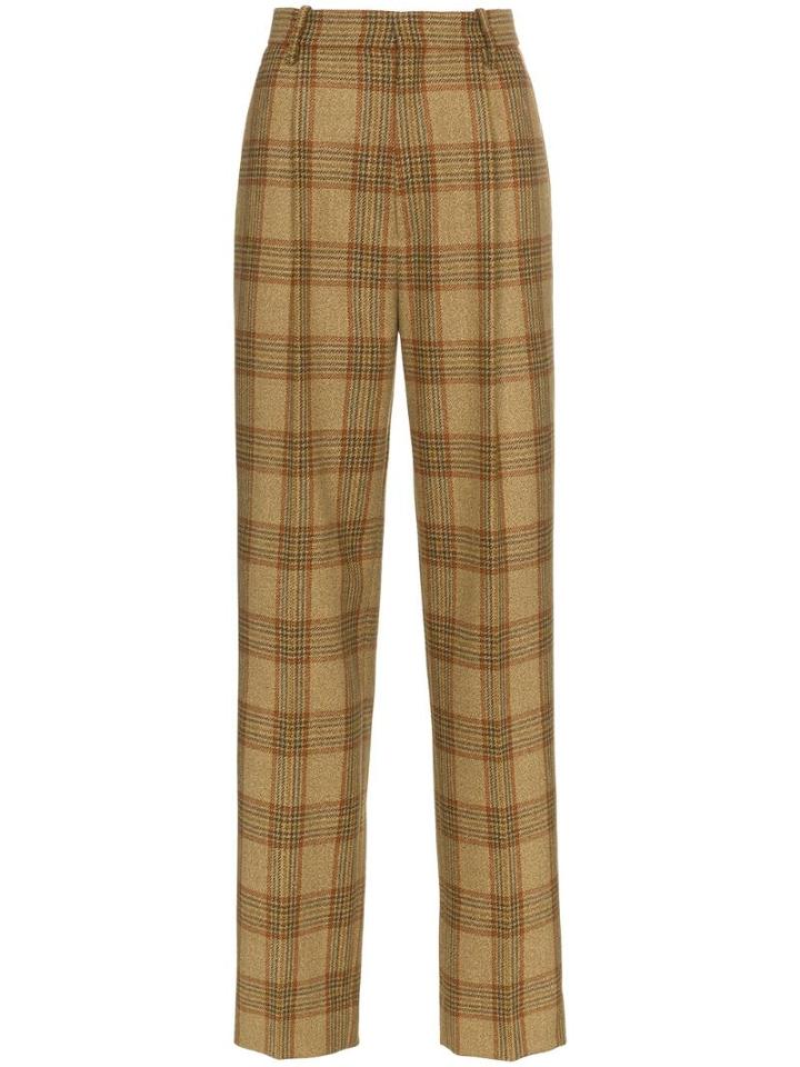 Gucci Checked Wool Trousers - 2797 Brown