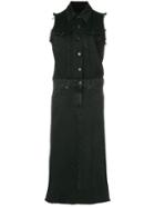 Mm6 Maison Margiela Panelled Denim Dress - Black