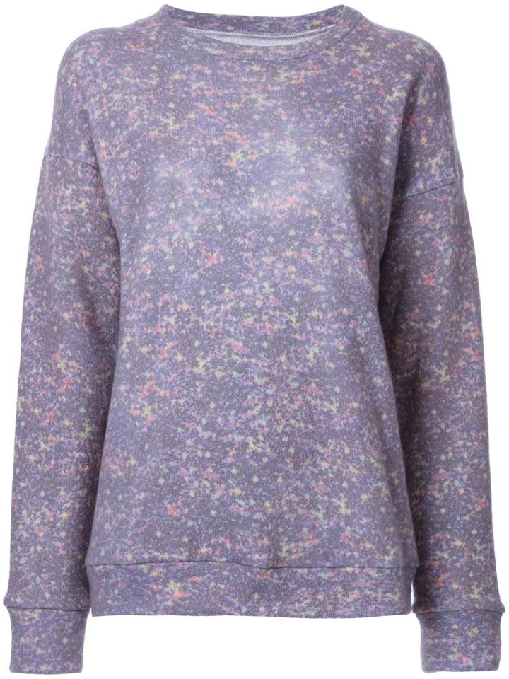 The Elder Statesman Patterned Knitted Jumper, Women's, Size: Medium, Pink/purple, Elastodiene/polyamide/cashmere