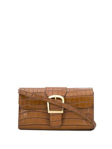 Rylan Croco-effect Shoulder Bag - Brown
