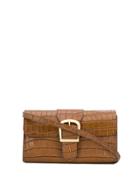 Rylan Croco-effect Shoulder Bag - Brown