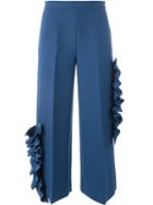Msgm Ruffle Appliqué Trousers