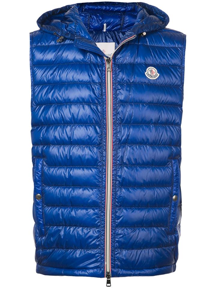 Moncler Padded Hooded Gilet - Blue