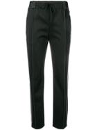 Valentino Contrast Stitch Straight-leg Trousers - Black
