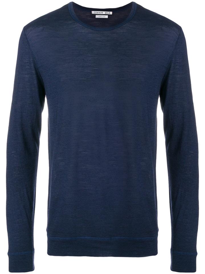 Common Wild Crew Neck Jumper - Blue
