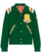 Gucci Tiger Motif Varsity Jacket - Green