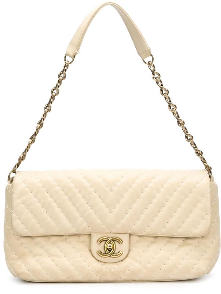 Chanel Vintage Chevron Stitch Shoulder Bag