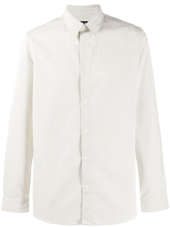 A.p.c. Pinstripe Tailored Shirt - Neutrals