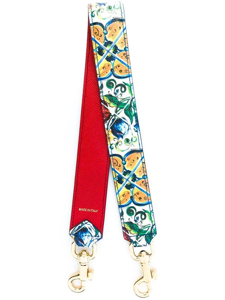 Dolce & Gabbana Majolica Print Bag Strap, Women's, Red
