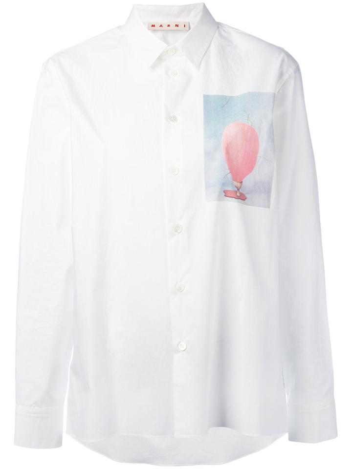 Marni - Balloon Print Shirt - Women - Cotton - 46, Women's, White, Cotton