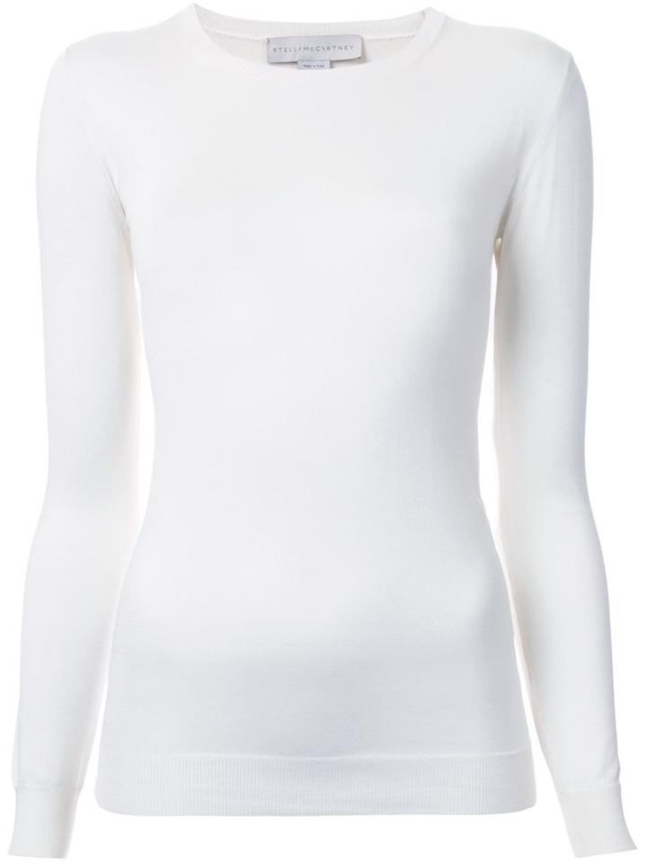 Stella Mccartney Crew Neck Jumper, Women's, Size: 42, White, Silk